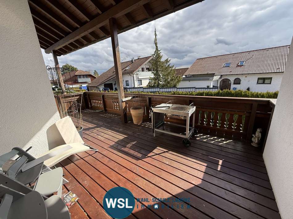 überdachter Südbalkon