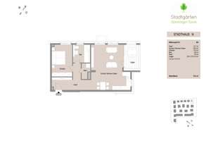 Großzügige 2-Zimmer Hochparterre Wohnung.- Stadtgärten am Henninger Turm – Wendelsweg 60, 60599 Sachsenhausen-Süd, Frankfurt am Main – Vorschaubild 9