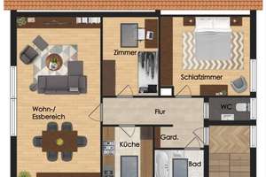 Ruhige 3-Zimmer-Wohnung mit Parkett, Einbauküche und französischem Balkon – Die vollständige Adresse der Immobilie erhältst du vom Anbieter., 72770 Ohmenhausen, Reutlingen – Vorschaubild 7