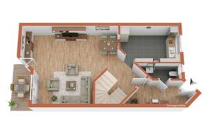 MZ-BRETZENHEIM/NÄHE HAIFFA Reihenhaus auf 144 m² Grund ca.90 m² mit 3ZKB+GästeWC+Terrasse+Stellplatz – Die vollständige Adresse der Immobilie erhältst du vom Anbieter., 55128 Bretzenheim, Mainz – Vorschaubild 4