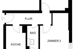 2 Zimmer Wohnung im 2. OG mit Balkon – Merseburger Str. 07, 90491 Schoppershof, Nürnberg – Vorschaubild 2