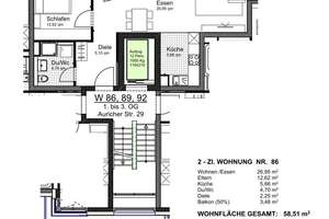 Moderne 2-Zimmer-Wohnung in zentraler Lage von Zuffenhausen-Rot! – Auricher Str. 29, 70437 Rot, Stuttgart – Vorschaubild 2