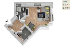 Renoviertes 1-Zimmer Appartement - zwischen urbanem Puls und entspanntem Wohngefühl – Torgauer Str. 1, 80993 Alt-Moosach, München – Vorschaubild 8