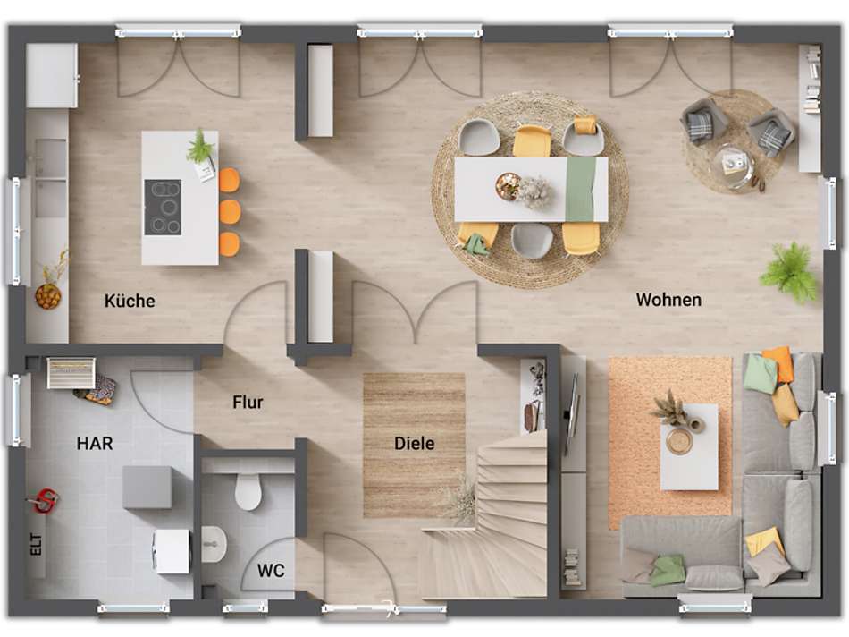 Grundriss-Einfamilienhaus-Land