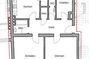 Zwischen Friedensengel und Prinzregentenplatz: Großzügige 3-Zimmer-Altbauwohnung mit Balkon – Geibelstraße 9, 81679 Altbogenhausen, München – Vorschaubild 13
