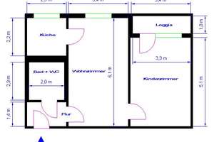 2 Raum Wohnung - schnell sein und Baumarktgutschein sichern! – Hermann-Hesse-Str. 10, 39118 Reform, Magdeburg – Vorschaubild 3