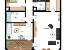 Helle 3-Zimmer-Wohnung mit Balkon im 2. OG in München-Riem – Elisabeth-Dane-Straße 9, 81829 Messestadt Riem, München – Vorschaubild 1