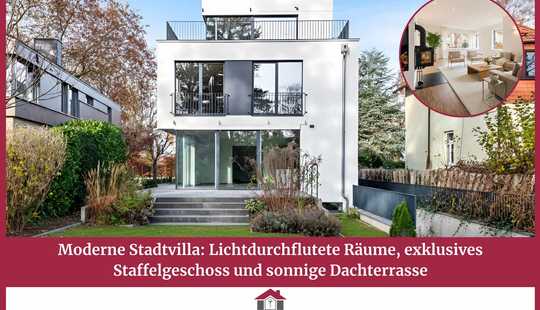 Bild von Moderne Stadtvilla: Lichtdurchflutete Räume, exklusives Staffelgeschoss und sonnige Dachterrasse