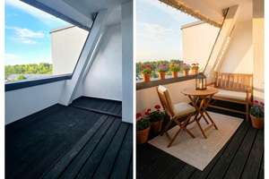 HERZSTÜCK, TEGELER SEE. Raffinierte 3 1/2 individuelle Mansarden WE mit Dachterrasse. BEZUGSFERTIG. – 13507 Tegel, Berlin – Vorschaubild 2