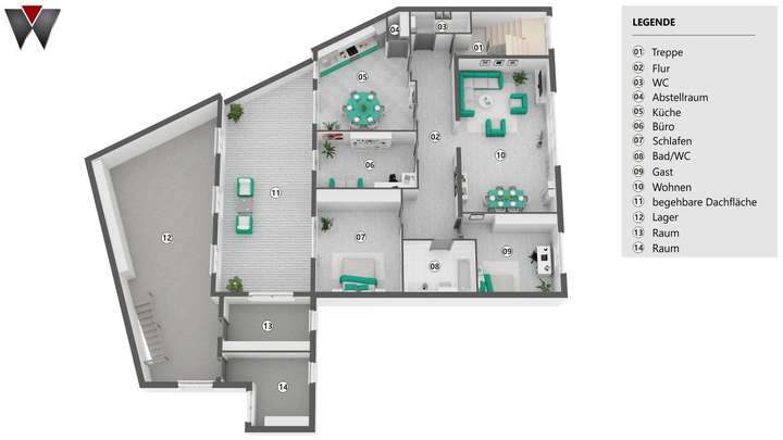 Grundriss Wohnhaus OG