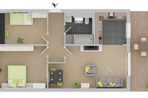 3-Zimmer EG-Wohnung, SW-Terrasse – Ellen-Scheuner-Weg 6, 48147 Rumphorst, Münster – Vorschaubild 3