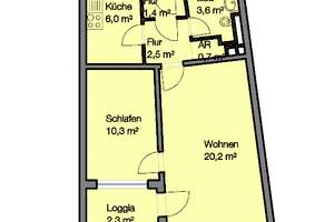 Gut geschnittenen 2 Zimmer Wohnung mit Balkon und Badewanne – Bernadottestr. 31, 90439 Sündersbühl, Nürnberg – Vorschaubild 9