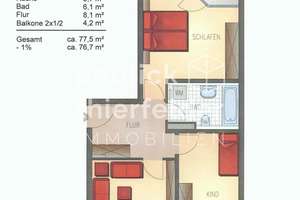 Gepflegte 3-Raum-Wohnung in beliebter Stadtrand-Lage – Die vollständige Adresse der Immobilie erhältst du vom Anbieter., 4158 Wiederitzsch, Leipzig – Vorschaubild 6