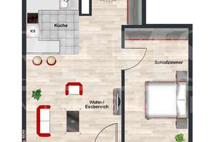 Helle 2-Zimmer-Etagenwohnung mit Balkon, EBK und TG-Stellplatz in günstiger Lage von Untertürkheim – Die vollständige Adresse der Immobilie erhältst du vom Anbieter., 70327 Flohberg, Stuttgart – Vorschaubild 16