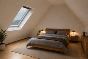 Ca. 80 m²-DG-Atelierwohng. auf 2 Ebenen mit 3,5 Zimmern, DKB und Stellpl. ab 1.8. z. verm. – Die vollständige Adresse der Immobilie erhältst du vom Anbieter., 40591 Wersten, Düsseldorf – Vorschaubild 2
