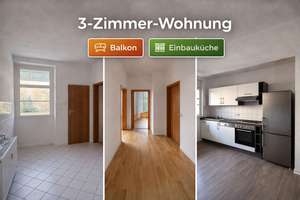 3-Raum Wohnung mit Einbauküche und Balkon