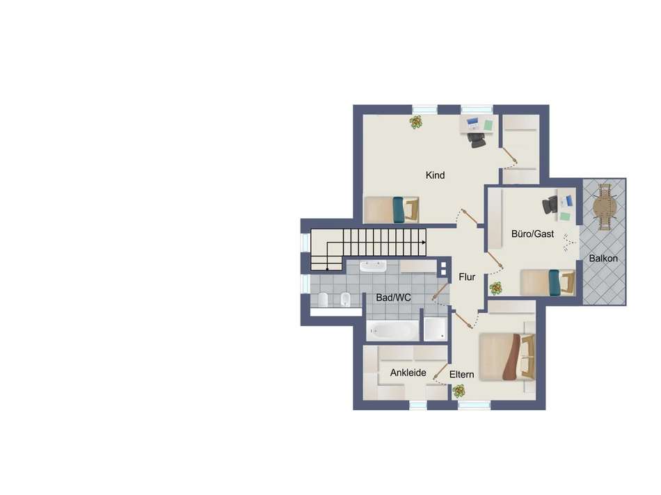 Obergeschoss Wohngebäude aktu