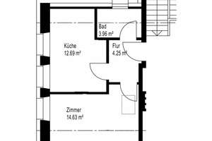 MÖBLIERTE 2-ZI.-MAISONETTE-WOHNUNG – Die vollständige Adresse der Immobilie erhältst du vom Anbieter., 86154 Links der Wertach-Süd, Augsburg – Vorschaubild 2