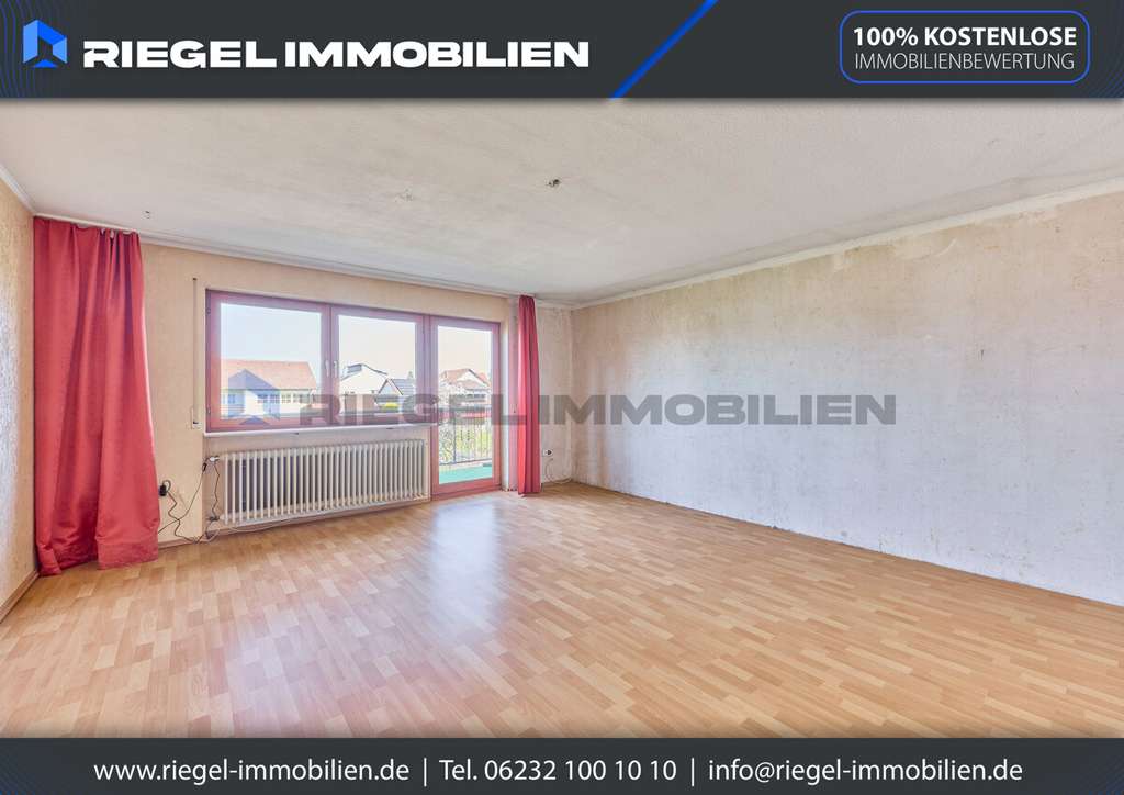 Immobilie in Waghäusel - Sie hier? Wir auch! Großzügige Eigentumswohnung im Erbbaurecht mit Balkon, Gartenanteil und Garage - Bild 3