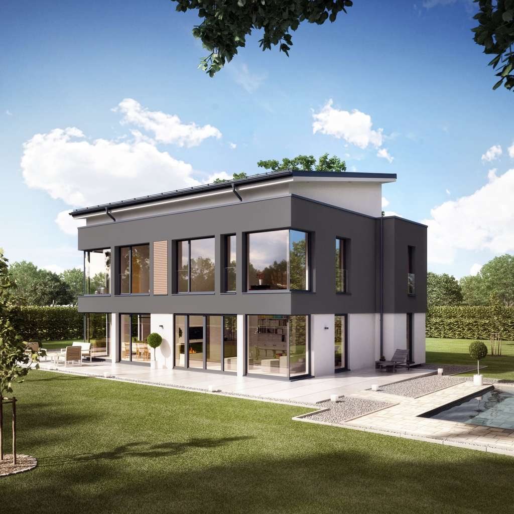 Immobilie in Penzlin - Architektur auf dem nächsten Level: Individueller Pultdach-Neubau. - Bild 1