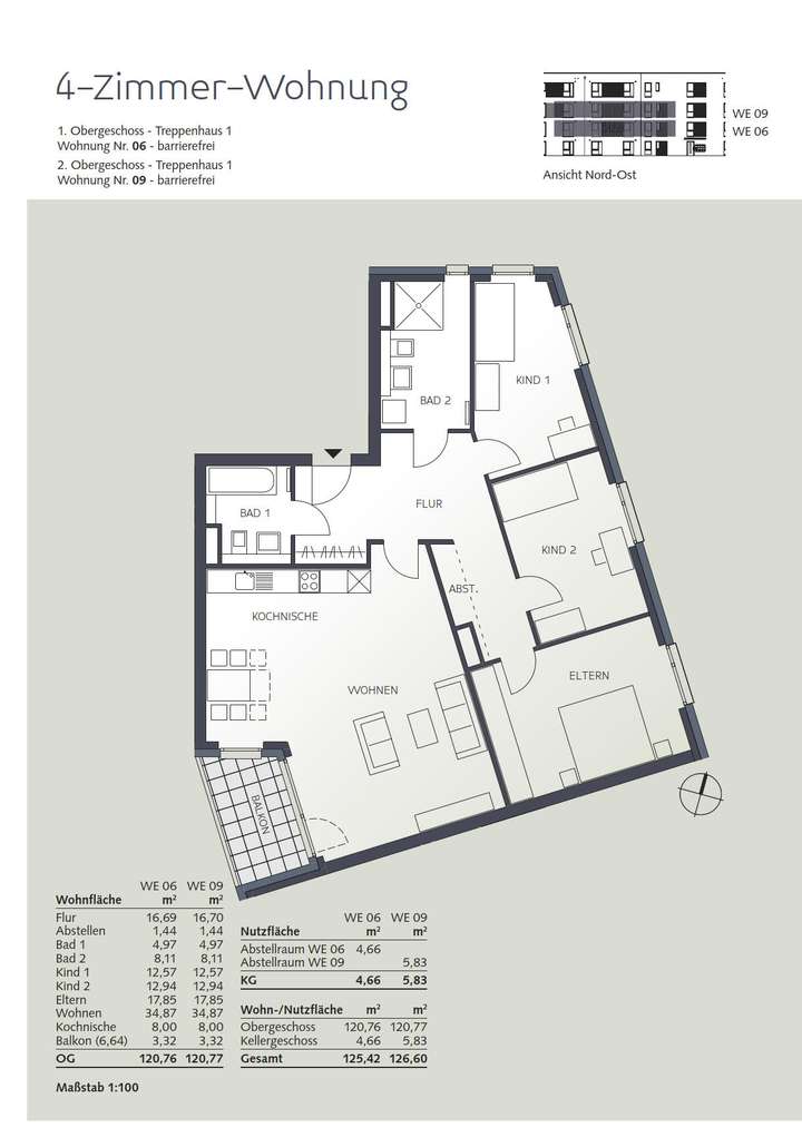 Grundriss Wohnung 6 + 9