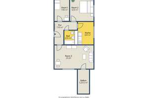 Ruhig gelegene 3-Raum-Wohnung mit Loggia in der 1. Etage – 4209 Grünau-Ost, Leipzig – Vorschaubild 2