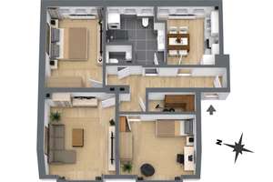 Zentrales Wohnen im Erstbezug – 3 Zimmer mit Wohnküche, Tageslichtbad & Gäste-WC – Die vollständige Adresse der Immobilie erhältst du vom Anbieter., 47798 Stadtmitte, Krefeld – Vorschaubild 15