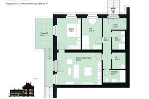 Attraktiver Erstbezug mit West-Terrasse | 2 Bäder | HWR | Parkett | Stellplatz | Ruhig | Sonnig – Georg-Lehmann-Bogen 3, 4289 Meusdorf, Leipzig – Vorschaubild 2