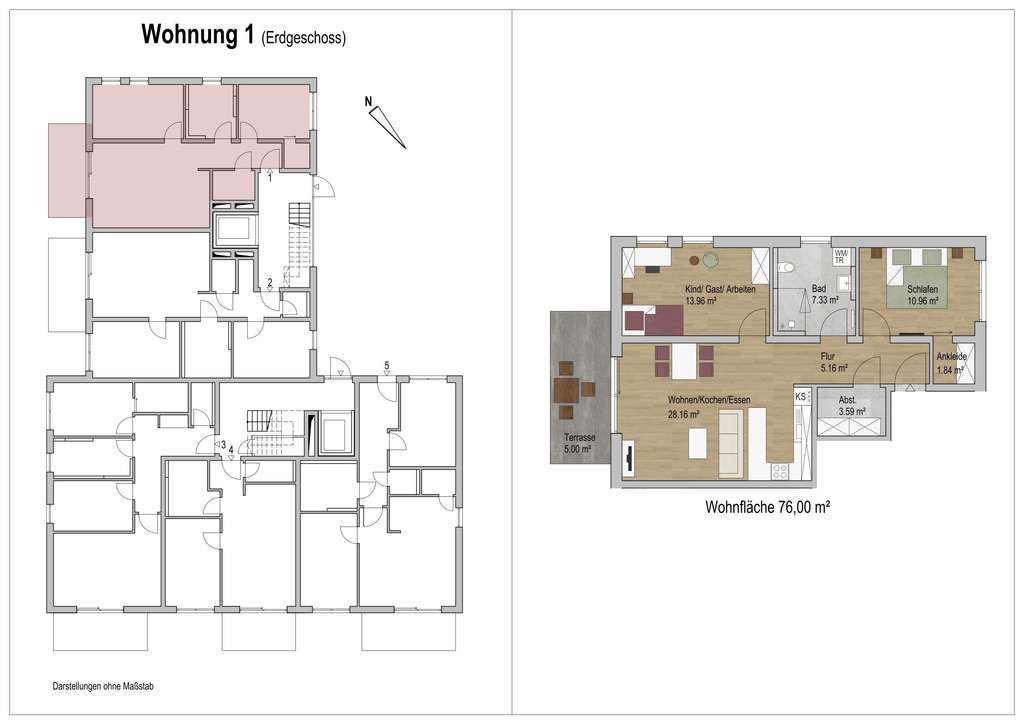Immobilie in Malching - Hochwertige 3-Zimmer- Neubauwohnung im Erdgeschoss mit Terrasse und Garten - Bild 4