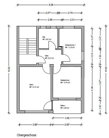 Grundriss Obergeschoss