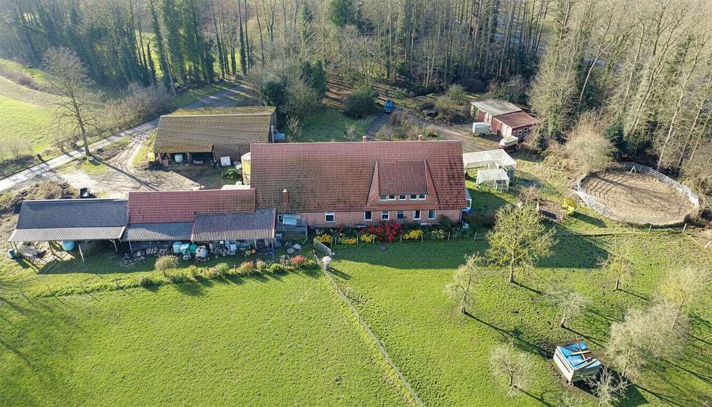 Immobilie in Menslage - Landwirtschaftliches Anwesen mit 20.000 m² Grundstück, großem Wohnhaus und Einliegerwohnung - Bild 4