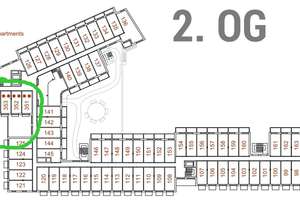 Nur noch einziehen! Komplett möbliertes 1-Zi.-Apartment im "Turm" eines eleganten Apartmenthauses! – Nagahama-Allee 76, 86153 Am Schäfflerbach, Augsburg – Vorschaubild 18