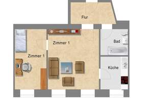 NEU! Charmante 2-Raum-Wohnung I moderne Einbauküche I Bad mit Wanne – Burgkstraße 41, 1159 Löbtau-Nord, Dresden – Vorschaubild 2