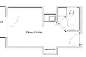 FÜR STUDENTEN/ Pendler:  Apartment mit Balkon, Pantryküche & Duschbad. – Hermann-Wandersleb-Ring 10, 53121 Endenich, Bonn – Vorschaubild 9