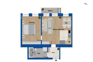 Gut saniert und ausgestattet ! Schöne vermietete 2-Zimmer-Wohnung in guter Lage von Dresden-Löbtau – Die vollständige Adresse der Immobilie erhältst du vom Anbieter., 1159 Löbtau-Nord, Dresden – Vorschaubild 12