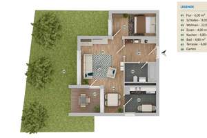 Hadern: 1,5-Zi.-EG-ETW – Loggia + Garten | Erstbezug nach Renovierung | ÖPNV vor der Tür – 81375 Neuhadern, München – Vorschaubild 11