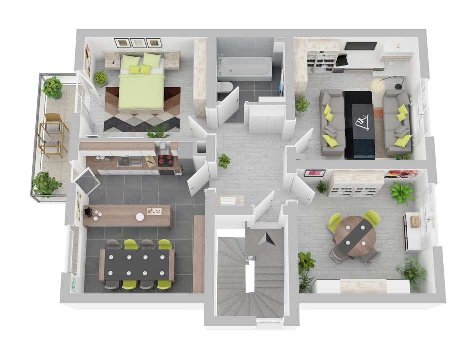 3 D Plan Einrichtungsbeispiel