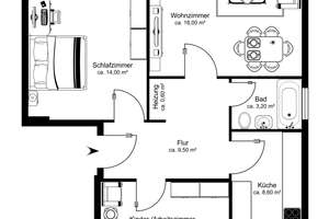 KOMPAKT + EXZELLENT aufgeteilt: Helle 2,5 Zimmer-Wohnung mit Südwestloggia – Die vollständige Adresse der Immobilie erhältst du vom Anbieter., 22047 Wandsbek (Ortsteil), Hamburg – Vorschaubild 5