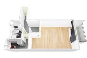 1-Zimmer-Wohnung 43 qm nahe Luitpoldpark inkl. EBK, Garage, Balkon - einzugsbereit u. provisionsfrei – Schleißheimer Straße 262, 80809 Am Luitpoldpark, München – Vorschaubild 2
