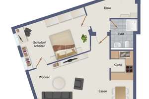 Modern, zentral, nah am Phoenix-See: stilvolle 2-Zimmer-Mietwohnung – 44263 Hörde (Ortsteil), Dortmund – Vorschaubild 11