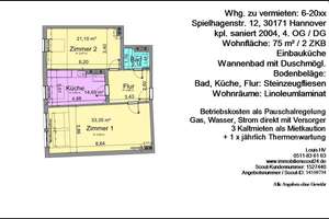 Südstadt, moderne & helle DG-Whg mit gr. Dachfenstern, EBK – Spielhagenstr. 12, 30171 Südstadt, Hannover – Vorschaubild 5