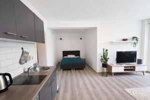 Bezugsfreie, möblierte 1,5-Zimmer-Wohnung mit Balkon in Düsseldorf-Derendorf – stilvoll saniert – Die vollständige Adresse der Immobilie erhältst du vom Anbieter., 40476 Derendorf, Düsseldorf – Vorschaubild 4