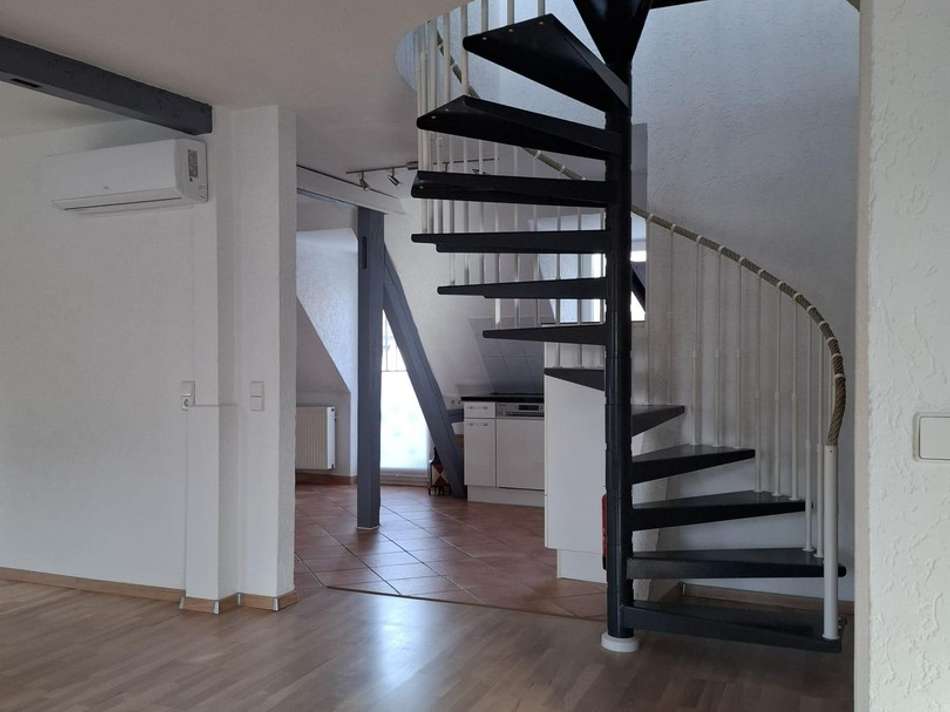 Wendeltreppe zum Schlafzi.