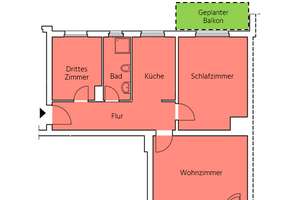 Bezugsfreie und frisch sanierte 3-Zimmer-Wohnung mit Balkon – Regensburger Straße 10a, 10777 Wilmersdorf, Berlin – Vorschaubild 10