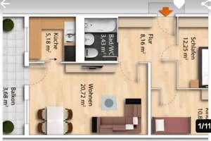Ab sofort, vollmöbliert, WG geiegnete 3Zim. Wohnung in Dresden-Strehlen – Otto-Dix-Ring 17, 1219 Strehlen, Dresden – Vorschaubild 4