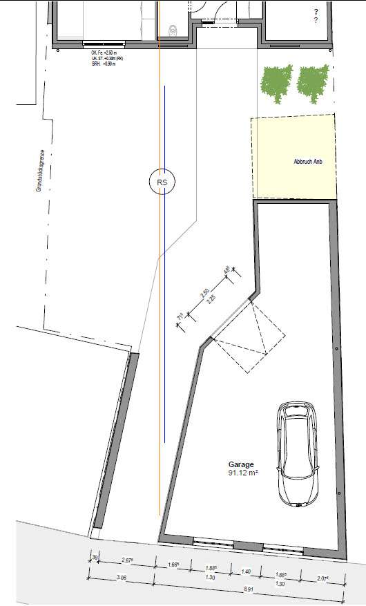 Grundriss Planung Teilabriss u