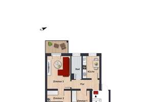 Stadtnahe 3-Zimmer-Wohnung// 1.OG links – Dantehof 8, 38440 Stadtmitte (Ortsteil), Wolfsburg – Vorschaubild 4