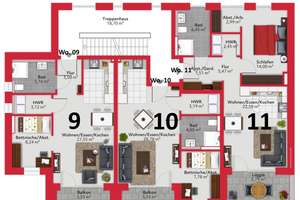 Neubau-Eigentumswohnung (KFW 40 + QNG) im DG mit Balkon in moderner Wohnresidenz in Nadorst – Die vollständige Adresse der Immobilie erhältst du vom Anbieter., 26127 Nadorst, Oldenburg (Oldenburg) – Vorschaubild 8