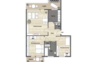Sanierte 3-Zimmer-Wohnung mit Balkon im Plevierpark – Plievierpark 18, 81737 Neuperlach, München – Vorschaubild 13
