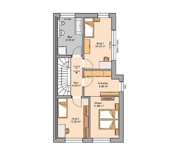 Grundriss Obergeschoss